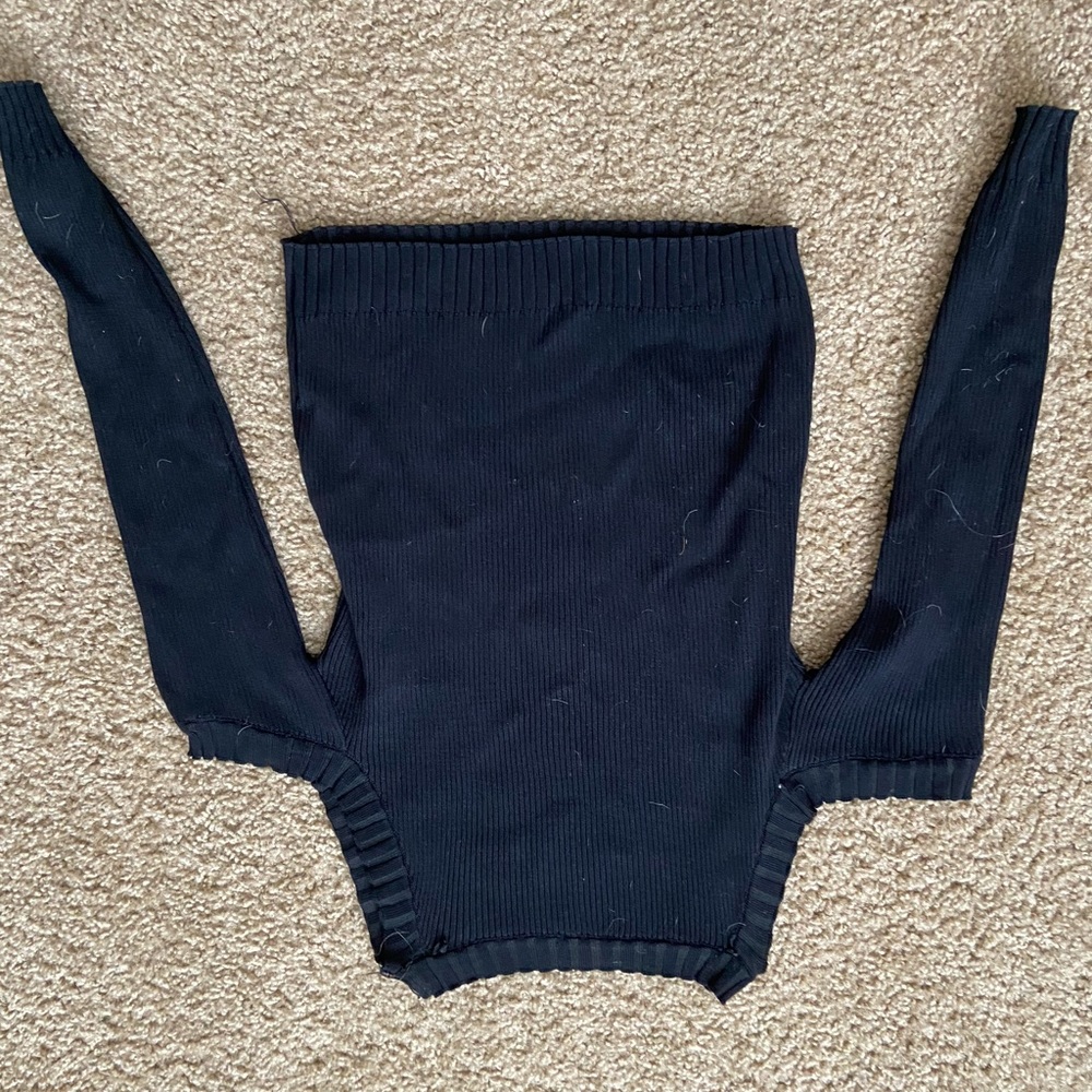 Cold shoulder sweater
